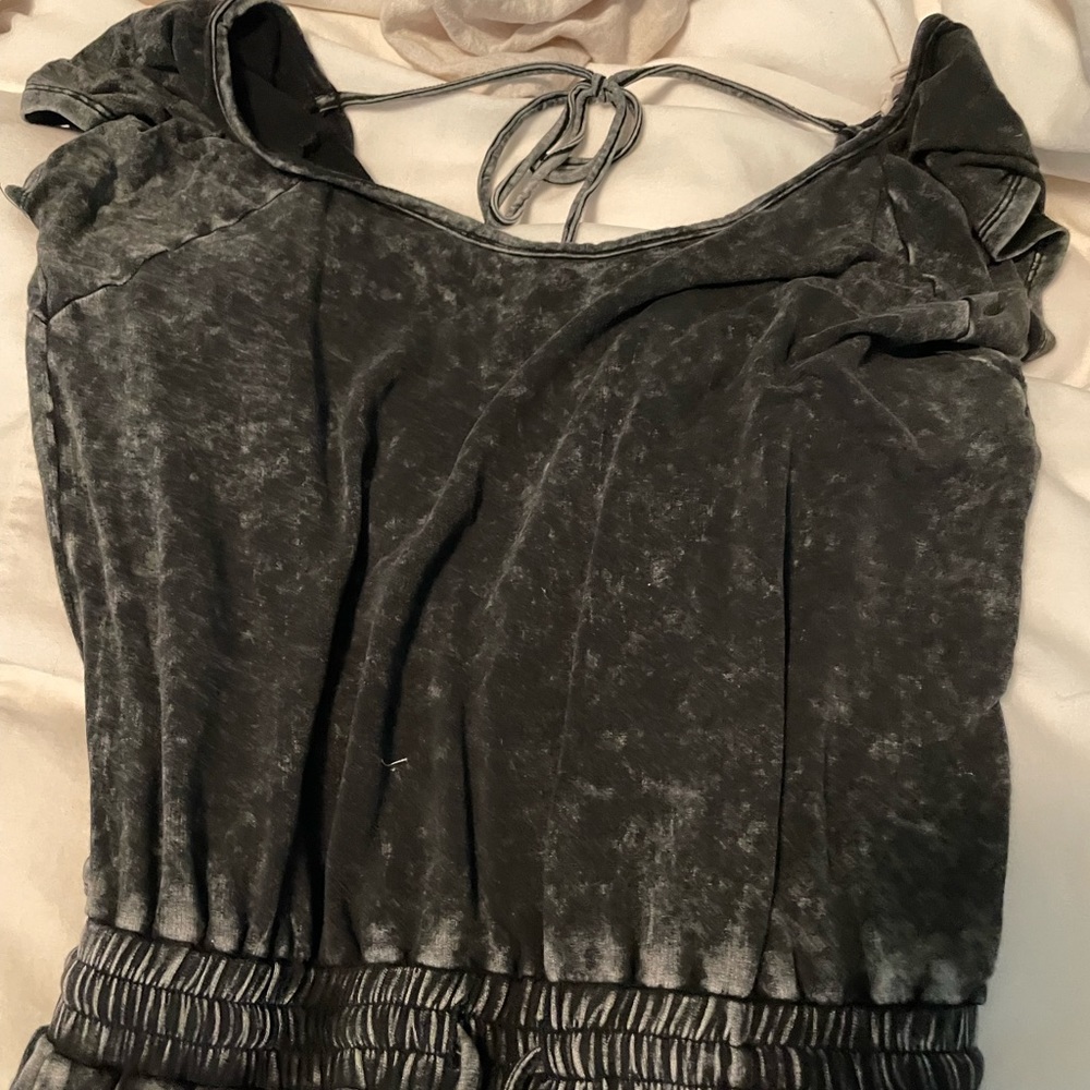 Gray soft casual jumpsuit